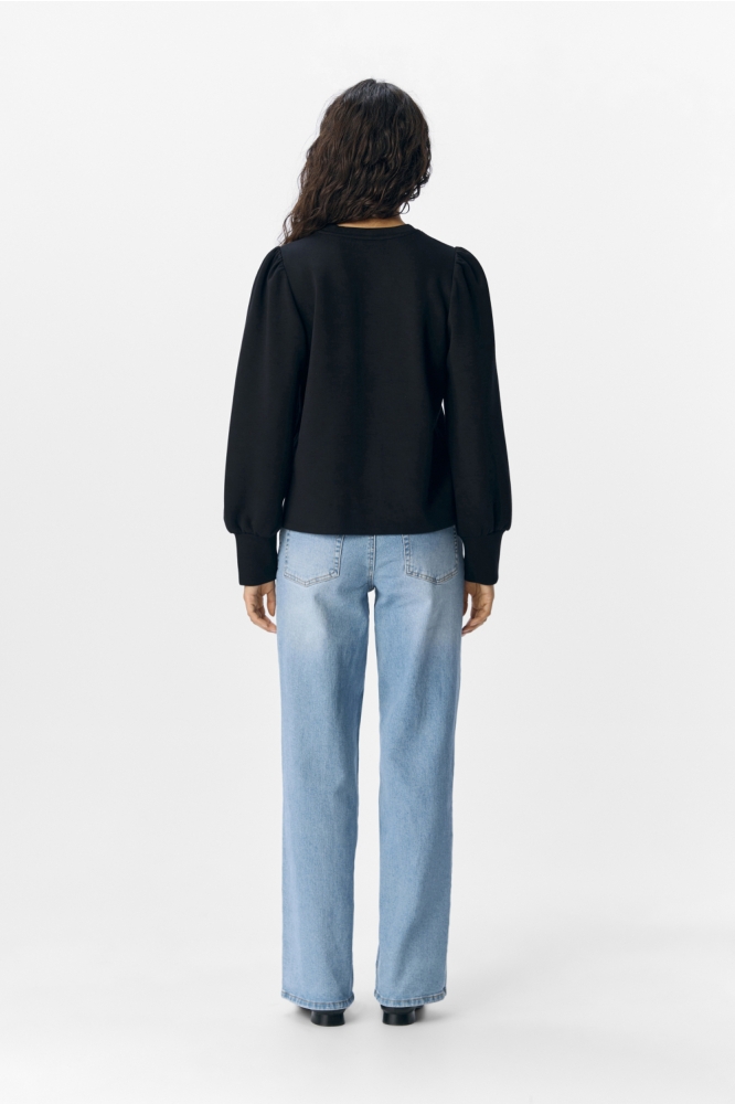 OBJANDREA RE L/S O-NECK TOP NOOS 23047103 BLACK